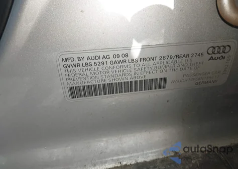 2008 Audi A6 3.2 из США, поврежденный, VIN WAUDH74F58N185417